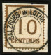 ALSACE LORRAINE 10c (pd) Obl. Cachet Provisoire évidé SALZBURG IN LOTHR. Sur Fragment. Trés Rare. TTB. - 1849-1876: Klassik