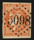 SMYRNE : 40c BORDEAUX (n°48) TTB Margé Obl. GC 5098. Cote 250€. TTB. - 1849-1876: Classic Period
