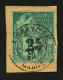 GABON :  25 S/ 5c N°8 Obl. Sur Fragment. Cote 450€. Signé SCHELLER. Superbe. - Sonstige & Ohne Zuordnung