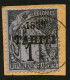 TAHITI : 1c (n°19) Obl. Sur Fragment. Cote 1100€. Signé BRUN. TTB. - Altri & Non Classificati