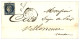 LANDES : 1851 25c CERES (n°4) + Cursive 39 St JUSTIN + T.14 ROQUEFORT Sur Lettre Avec Texte. Rare. TTB. - 1849-1850 Ceres