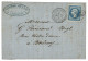 1866 20c (n°22) Obl. GC 2989 + Cachet Rare PORT-STe-MARIE BOITE MOBILE Sur Lettre. Superbe. - 1863-1870 Napoléon III Lauré