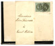 1871 1c BORDEAUX (n°39) TB Margé + 1c Lauré (n°25) Obl. T.17 CARCASSONNE Sur IMPRIME Sous Bande. Combinaison Trés Rare D - 1870 Bordeaux Printing