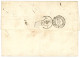 1874 25c CERES (n°60)x4 Obl. GC 5118 + YOKOHAMA Bau FRANCAIS Sur Lettre Pour LYON. TB. - 1849-1876: Classic Period
