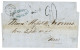 GALLIPOLI : 1854 Rare Cursive GALLIPOLI + Taxe 20 Sur Lettre (pd) Avec Texte Pour PARIS. Pothion Indice 30 = 3000€. TB. - 1849-1876: Classic Period