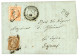 METELIN : 1859 10c (n°13) Pd + 40c (n°16) Obl. PC 3771+ METELIN TURQUIE Sur Lettre Avec Texte Pour La GRECE. Cote 1500€. - 1849-1876: Periodo Clásico