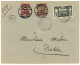 1915 35c (n°46) Obl. TRESOR Et POSTE AUX ARMEES CAMEROUN + CEF 10pf(pd)+ 50pf Obl. DUALA Sur Lettre RECOMMANDEE Pour DAK - Autres & Non Classés