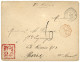 1867 COCHINCHINE SAIGON + Taxe 6 + Cachet Chinois Sur Enveloppe Pour La FRANCE. Superbe. - Autres & Non Classés