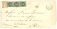 INDE - TARIF Des IMPRIMES à 13c : 1873 CG 15c CERES + Bande De 3 Du 1c EMPIRE Obl. INDE + ETAB. FR DE L'INDE PONDICHERY  - Other & Unclassified