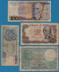 LOT BILLETS 4 BANKNOTES: ESPANA - GREECE - BRASIL - FRANCE - Mezclas - Billetes