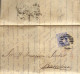 Año 1870 Edifil 107 Carta Matasellos Rejilla Cifra 1  Y Rojo Madrid 1, Fecha 22 Ene 1870  Ruiz De Velasco Corral - Storia Postale