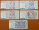 Bosnia, 10, 20, 50, 1000 And 5000 Dinara 1992, Pick21,22, 23,,26, 27, VF-XF - Bosnië En Herzegovina