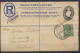 Südafrika Brief Ganzsache 3 B 5 1/2 D King Georg Blau ZuF Via Ladysmith Pinetown - Lettres & Documents