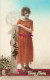 FANTAISIE - Femme - Bonne Année - Robe Orange - Chiffre 1 - Carte Postale Ancienne - Frauen