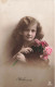 ENFANT - Fillette Avec Un Bouquet De Fleurs - Stéphanie - Carte Postale Ancienne - Sonstige & Ohne Zuordnung