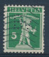 HELVETIA - SBK Nr 125 III - PERFIN - Gest./obl. - (ref. JOH 105) - Perforadas