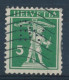 HELVETIA - SBK Nr 125 III - PERFIN - Gest./obl. - (ref. JOH 105) - Gezähnt (perforiert)