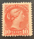 Sc.45 FINE & Fresh Mint Original Gum* 1888-97 10c Brown-red Small Queen Victoria. (Y&T34 1er Choix Neuf Gomme D‘origine - Neufs