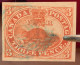 Delcampe - Sc.4ii XF Used 1852-57 3d Orange Red Beaver, Wove Paper, Attractive Blue Pmk  (Canada Y&T5 SUP Obl Castor/Queen Victoria - Gebruikt