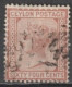 CEYLON - 1868 - YVERT N° 57 OBLITERE (PETIT TROU DÛ A L'OBLITERATION) - COTE = 85 EUR. - Ceylon (...-1947)