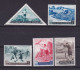 1953 San Marino Saint Marin SPORT I° PROPAGANDA SPORTIVA 5 Valori MNH**: 3, 4, 5, 10, 25 Lire - Neufs