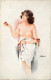 PC ARTIST SIGNED, MEUNIER, SEINS DE MARBRE, RISQUE, Vintage Postcard (b51694) - Meunier, S.
