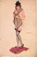 PC ARTIST SIGNED, MEUNIER, FRILEUSES DE PARIS, RISQUE, Vintage Postcard (b51690) - Meunier, S.