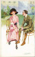 PC ARTIST SIGNED, MEUNIER, HISTOIRE D'UN FLIRT, Vintage Postcard (b51678) - Meunier, S.