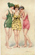 PC ARTIST SIGNED, MEUNIER, LES LARISIENNE A LA MER, Vintage Postcard (b51675) - Meunier, S.