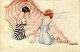 PC ARTIST SIGNED, MEUNIER, LES LARISIENNE A LA MER, Vintage Postcard (b51671) - Meunier, S.