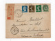 !!! LETTRE RECOMMANDEE DU 14/1/1926 POUR FORT ARCHAMBAULT CACHET POSTE AUX ARMEES 612 (LEVANT) - Covers & Documents