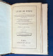 LIVRE RARE ANCIEN 1845 " LIVRE DE POSTE " Avec Tableau Des Paquebots De La Méditerranée + Carte " ...COLLECTION BAUDOT - Filatelie En Postgeschiedenis