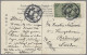 China: 1909, 2c Coiling Dragon Green Horiz. Pair On Ppc "Summer Palace, Peking" - 1912-1949 Republik