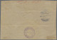 Syria: 1921, Airmail Handstamps, 1pi. On 20c. Purple-brown Horizontal Pair, 1fr. - Syrie