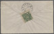 Tibet: 1933, Cover From LHASA Bearing 4 T. Green, Very Fine. - Autres - Asie