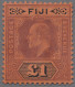 Fiji: 1904-12, Definitives Edward VII, Watermark Multicrown, Hinged Set, Fine. ÷ - Fidji (...-1970)