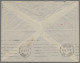 Algeria: 1930, 15.5., Erstflug Algier-Tunis, Mit 6 Verschiedenen Vignetten, Rote - Lettres & Documents