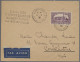 Algeria: 1938, 5.4., Erstflugbrief Algier-Tunis, Seltene Zwischenstation Bis Cas - Cartas & Documentos