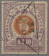 Natal: 1904, "Edward VII." 1 Pfund 10 Shilling Lila/orangebraun, Mit Wasserzeich - Natal (1857-1909)