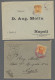 Venezuela: 1902-1917, Six Letters To Italy Bearing 50c Frankings, Interesting Ca - Venezuela