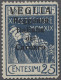 Fiume: 1920, Freimarke Mit Großem Aufdruck Für Die Insel Veglia. 25 Centesimi Bl - Fiume