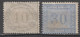 REICH - 1872 - YVERT N° 26/27 * MH (TRES LEGER DEFAUT) - COTE = 175 EUR. - - Neufs