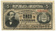 5 CENTAVOS REPUBLICA ARGENTINA BANCO NACIONAL AVELLANEDA 01/10/1883 QSPL Lotto 570 - Argentine