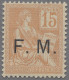 France - Field Post: 1901-1906, Drei Der Ersten Vier Militärpostmarken, Jeweils - Timbres De Franchise Militaire