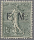 France - Field Post: 1901-1906, Drei Der Ersten Vier Militärpostmarken, Jeweils - Timbres De Franchise Militaire