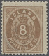 Iceland: 1873, Ziffer Mit Krone Im Oval, 8 Sk. Braun, üblich Zentriertes Stück, - Autres & Non Classés