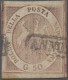 Italian States - Naples: 1858, Mi.No. 7, "50 Grana", Used In Very Fine Quality, - Nápoles