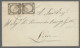 Italy: Mi.No. 1a Used On A Complete Newspaper, No.3 Vertical Pair On Cover From - Marcophilie
