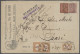 Italy - Postage Dues: 1896, Einschreib-Drucksache Aus Mailand Nach Bari, Frankie - Impuestos