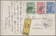 Liechtenstein: 1912, Freimarken 5 H. Bis 25 H., Satzfrankatur (25 H. Randklebung - Storia Postale